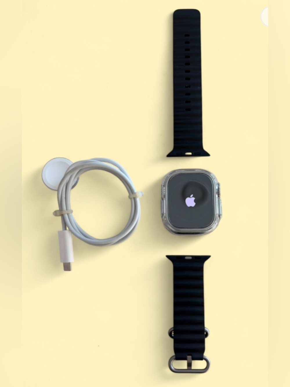 Apple Watch 49mm Ultra 1st Gen Titanium And Ceramic Case GPS LTE W/ Prot. Case.